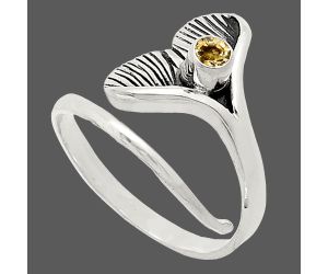 Mermaid Tail Charm - Citrine Ring size-7 EXR01484 R-1070, 3x3 mm