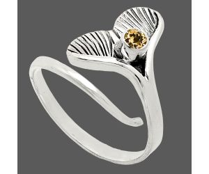 Mermaid Tail Charm - Citrine Ring size-7.5 EXR01487 R-1070, 3x3 mm