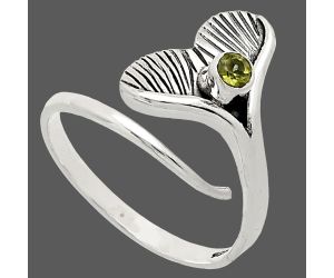 Mermaid Tail Charm - Peridot Ring size-9 EXR01488 R-1070, 3x3 mm