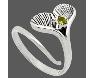 Mermaid Tail Charm - Peridot Ring size-8 EXR01489 R-1070, 3x3 mm