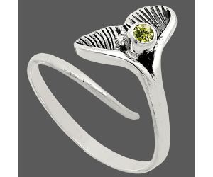 Mermaid Tail Charm - Peridot Ring size-10 EXR01490 R-1070, 3x3 mm