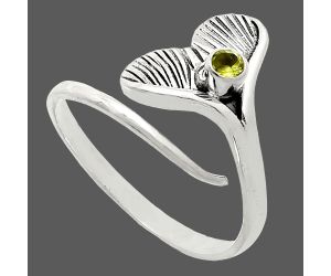 Mermaid Tail Charm - Peridot Ring size-10 EXR01494 R-1070, 3x3 mm