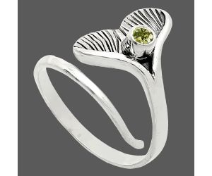 Mermaid Tail Charm - Peridot Ring size-8 EXR01495 R-1070, 3x3 mm