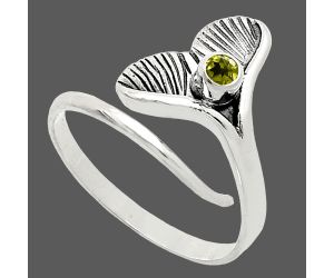 Mermaid Tail Charm - Peridot Ring size-9 EXR01496 R-1070, 3x3 mm