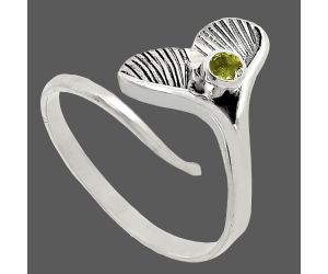 Mermaid Tail Charm - Peridot Ring size-9 EXR01497 R-1070, 3x3 mm