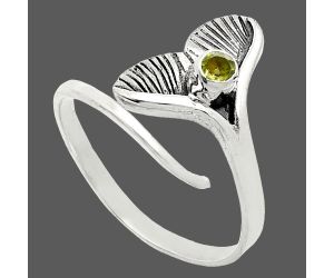 Mermaid Tail Charm - Peridot Ring size-10 EXR01498 R-1070, 3x3 mm