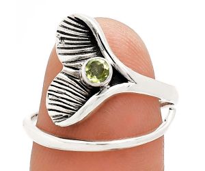 Mermaid Tail Charm - Peridot Ring size-7.5 EXR01501 R-1070, 3x3 mm