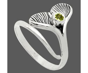 Mermaid Tail Charm - Peridot Ring size-7.5 EXR01501 R-1070, 3x3 mm