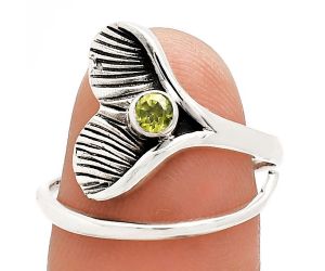 Mermaid Tail Charm - Peridot Ring size-7.5 EXR01502 R-1070, 3x3 mm