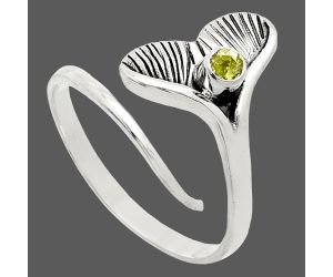 Mermaid Tail Charm - Peridot Ring size-10 EXR01503 R-1070, 3x3 mm