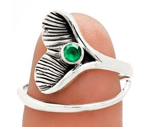 Mermaid Tail Charm - Green Onyx Ring size-8 EXR01504 R-1070, 3x3 mm