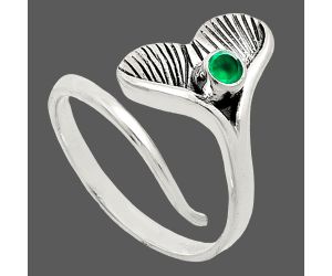 Mermaid Tail Charm - Green Onyx Ring size-8 EXR01504 R-1070, 3x3 mm