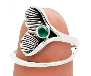 Mermaid Tail Charm - Green Onyx Ring size-7 EXR01505 R-1070, 3x3 mm