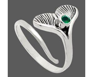 Mermaid Tail Charm - Green Onyx Ring size-7 EXR01505 R-1070, 3x3 mm