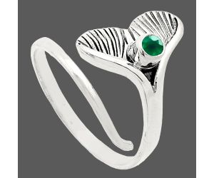 Mermaid Tail Charm - Green Onyx Ring size-8 EXR01507 R-1070, 3x3 mm