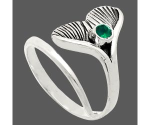 Mermaid Tail Charm - Green Onyx Ring size-7 EXR01509 R-1070, 3x3 mm