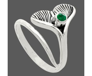 Mermaid Tail Charm - Green Onyx Ring size-8 EXR01510 R-1070, 3x3 mm