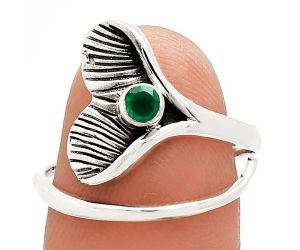 Mermaid Tail Charm - Green Onyx Ring size-7.5 EXR01511 R-1070, 3x3 mm