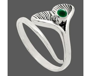 Mermaid Tail Charm - Green Onyx Ring size-7.5 EXR01511 R-1070, 3x3 mm