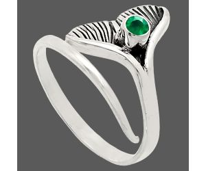 Mermaid Tail Charm - Green Onyx Ring size-8 EXR01512 R-1070, 3x3 mm