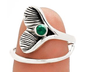 Mermaid Tail Charm - Green Onyx Ring size-8 EXR01513 R-1070, 3x3 mm