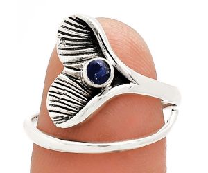 Mermaid Tail Charm - Blue Sapphire Glassfield Ring size-8 EXR01514 R-1070, 3x3 mm