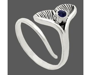 Mermaid Tail Charm - Blue Sapphire Glassfield Ring size-8.5 EXR01517 R-1070, 3x3 mm