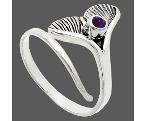 Mermaid Tail Charm - African Amethyst Ring size-8 EXR01532 R-1070, 3x3 mm