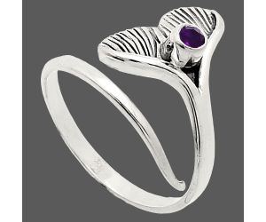 Mermaid Tail Charm - African Amethyst Ring size-8 EXR01535 R-1070, 3x3 mm