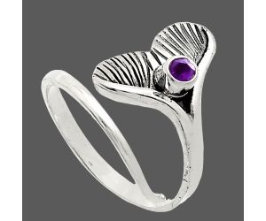 Mermaid Tail Charm - African Amethyst Ring size-7.5 EXR01536 R-1070, 3x3 mm