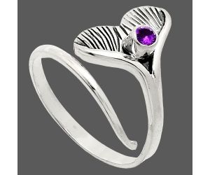 Mermaid Tail Charm - African Amethyst Ring size-8.5 EXR01537 R-1070, 3x3 mm