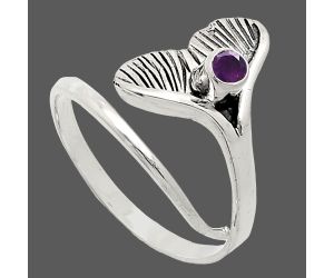 Mermaid Tail Charm - African Amethyst Ring size-8.5 EXR01540 R-1070, 3x3 mm