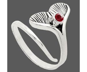 Mermaid Tail Charm - Ruby Glassfield Ring size-8.5 EXR01544 R-1070, 3x3 mm