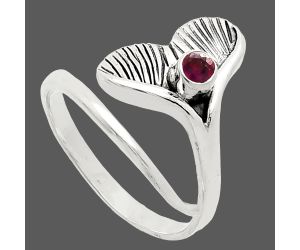 Mermaid Tail Charm - Ruby Glassfield Ring size-7.5 EXR01546 R-1070, 3x3 mm