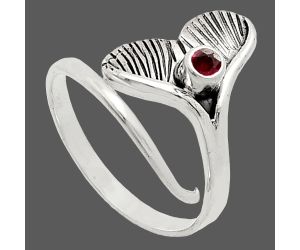 Mermaid Tail Charm - Ruby Glassfield Ring size-7.5 EXR01550 R-1070, 3x3 mm