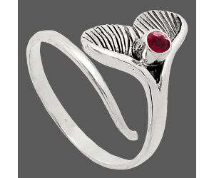 Mermaid Tail Charm - Ruby Glassfield Ring size-8.5 EXR01553 R-1070, 3x3 mm