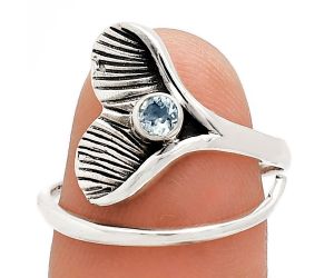 Mermaid Tail Charm - Sky Blue Topaz Ring size-7 EXR01568 R-1070, 3x3 mm