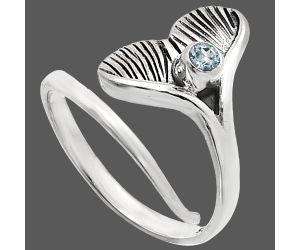 Mermaid Tail Charm - Sky Blue Topaz Ring size-7 EXR01568 R-1070, 3x3 mm