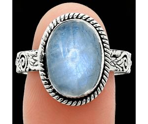 Rainbow Moonstone Ring size-10 EXR01632 R-1067, 10x14 mm