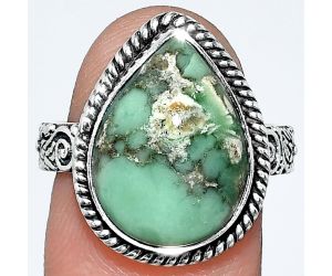 Utah Variscite Ring size-8 EXR01647 R-1067, 12x16 mm