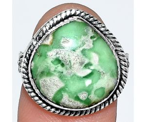 Utah Variscite Ring size-7 EXR01648 R-1067, 15x15 mm