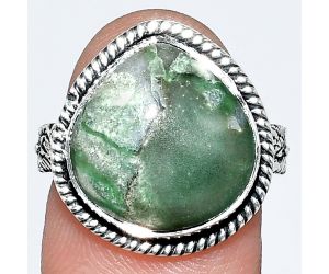 Utah Variscite Ring size-7 EXR01649 R-1067, 14x15 mm