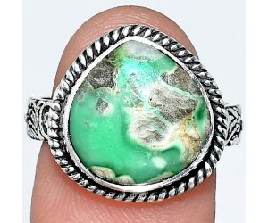 Utah Variscite Ring size-8 EXR01651 R-1067, 13x13 mm