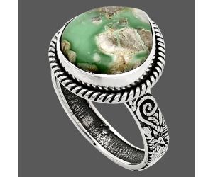 Utah Variscite Ring size-8 EXR01651 R-1067, 13x13 mm