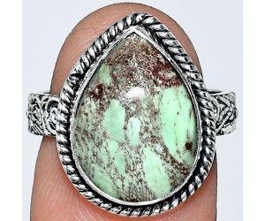 Utah Variscite Ring size-7 EXR01652 R-1067, 11x15 mm