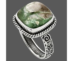 Utah Variscite Ring size-8 EXR01653 R-1067, 13x13 mm