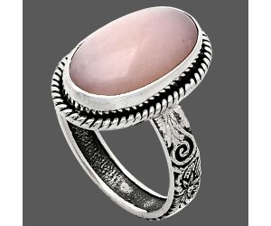 Pink Opal Ring size-9 EXR01656 R-1067, 10x17 mm