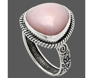 Pink Opal Ring size-8 EXR01657 R-1067, 14x14 mm