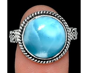 Larimar (Dominican Republic) Ring size-10 EXR01671 R-1067, 13x13 mm