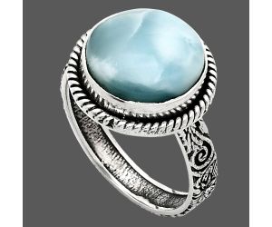 Larimar (Dominican Republic) Ring size-10 EXR01671 R-1067, 13x13 mm